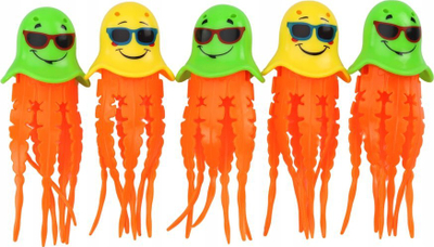 Set lodrash me uj Bath Toys Jellyfish Diving Set, 6 copë, shumëngjyrësh