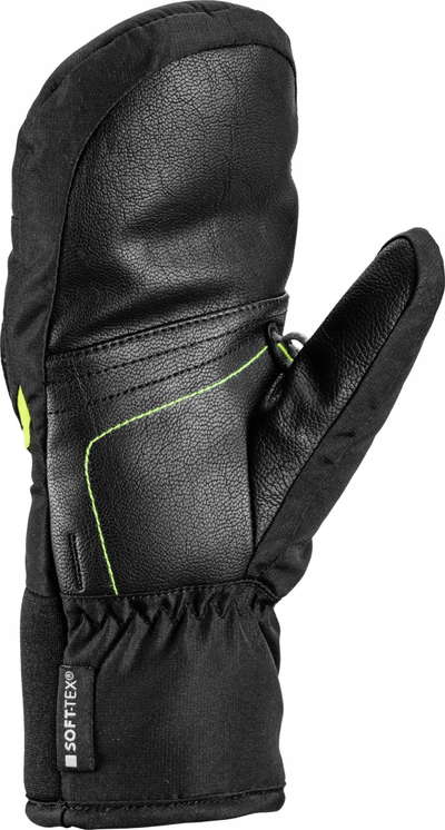 Doreza skish për kalamaj Leki Griffin 3D Junior Mitt 8.0, SOFT-TEX, të zeza