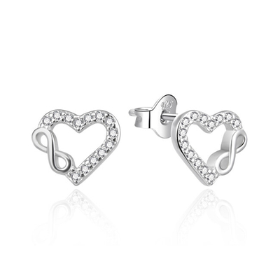 Vathë për femra Agato Silver Hearts with Infinity AGT-E230PW, të argjendtë