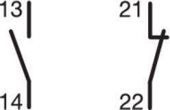 Kontakt ndihmës Hager 1NO 1NC (MZ201)