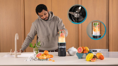 Blender personal Cecotec PowerTitanium 1000 Push2Go, 1000W, 2 gota 700ml dhe 500ml, i zi