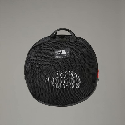 Çantë duffel The North Face Base Camp Small, që s’e kap uji, me rripa shpine, e zezë