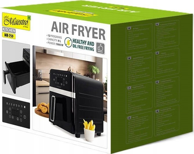 Fritezë me ajër Maestro MR-759, 9L, 1900W, e zezë