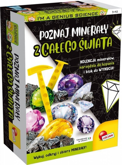Set shkencor Lisciani Im a Genius Get to know minerals, edukativ, 7+