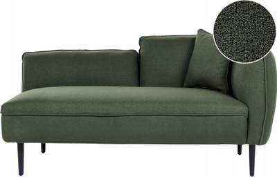 Kauç Beliani Chevannes, chaise lounge me kënd djathtas, boucle, jeshile e errët
