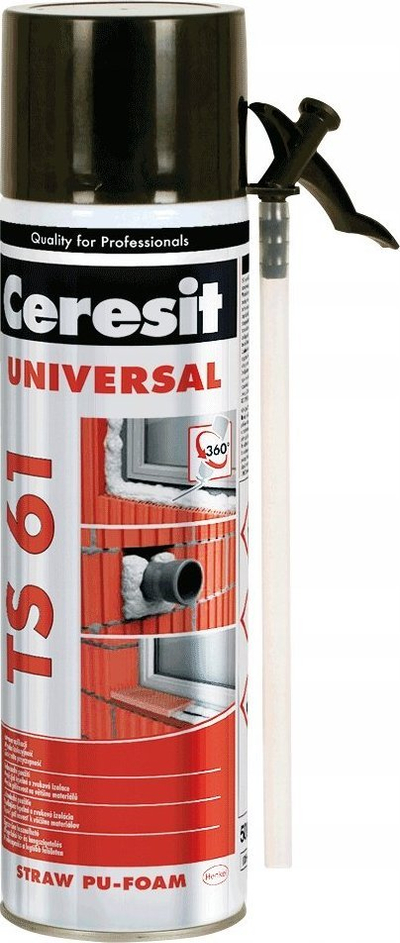 Shkumë poliuretani Ceresit TS 61 TS61500T, 500ml, me tub për aplikim, bezhë
