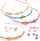 Set artizanal për diadema me rruaza DIY, 4 diadema, shumëngjyrësh