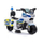 Motor elektrik për kalamaj Lean Toys Police TR1912, me bateri, me drita sinjali, i bardhë