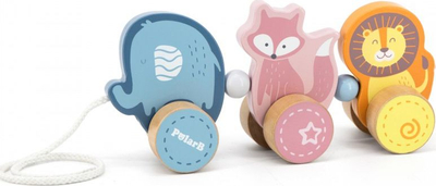 Lodër për kalamaj Viga Toys PolarB Zoo Friends Pull-Along