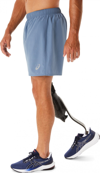 Кратки спортски панталони Asics Core 7", за мажи, полиестер, челично сина