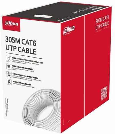 Kabllo rrjeti Dahua PFM920I-6UN-C-V2, Cat6 UTP, 305m, e bardhë