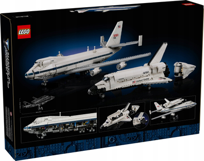 Lodër ndërtimi Lego Icons Shuttle Carrier Aircraft 10360, model Boeing 747 me NASA Space Shuttle, për të rrit
