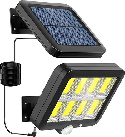 Reflektor LED BLOW Spotlight me sensor lëvizje, me panel diellor, i zi