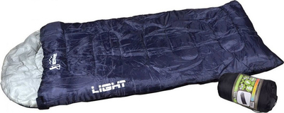 Thes fjetjeje Light Tourist Mummy Sleeping Bag With Hood 2 in 1 200, fibrë poliestre, me kapuç, blu