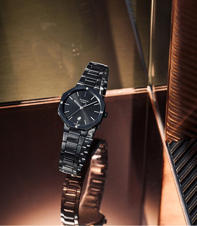 Orë dore për meshkuj Casio Sheen SHE-4543BD-1AUER, e zezë