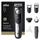 Trimmer mjekre Braun Series 9 BT9520, rrotë rregulluese precize, komplet me krehra dhe këllëf, ngjyrë metalike