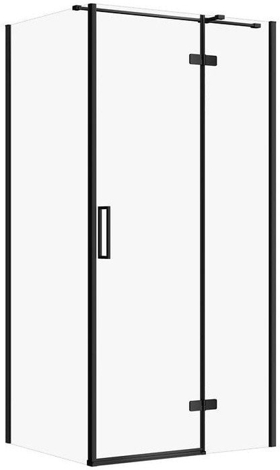 Kabinë dushi Cersani City S584096, 100x80 cm, xham 6 mm, profil i zi