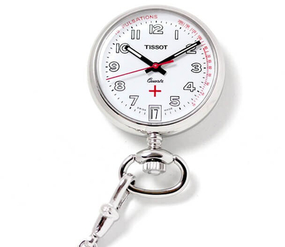 Orë xhepi për infermierë Tissot T81.7.221.12, e argjendtë