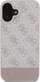 Mbulesë telefoni Guess GUHCP16SG4GLPI për iPhone 16, 4G PU Bottom Stripe, rozë