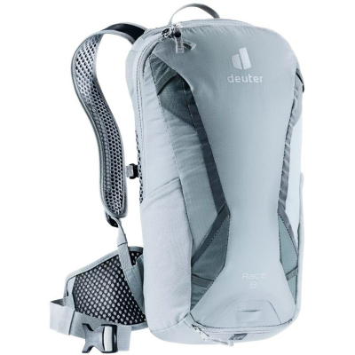 Çantë shpine për biçikletë Deuter Race, 8L, me sistem ajrosje Airstripes, gri