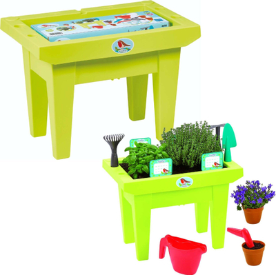 Tavolinë lodër për kopësht Ecoiffier The Filled Planter 4290, 31 cm, me 11 aksesore, jeshile