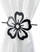 Kapëse perde Douceur d’intérieur Clip For Curtains, metal, me lule, e zezë