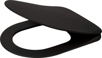 Ule tualeti Deante Peonia Slim, soft close, metal, e zezë matte