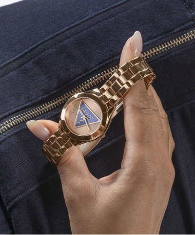 Orë për femra Guess Tri Plaque GW0675L3, e artë rozë