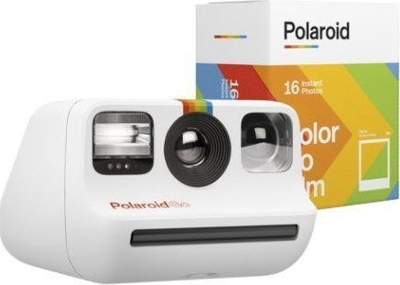 Set kamerë instant Polaroid Go Everything Box, e vogël, me ekspozim të dyfishtë, e bardhë