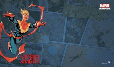 Lojërat Fantasy Flight Marvel Champions: The Game Mat - Kapiten Marvel