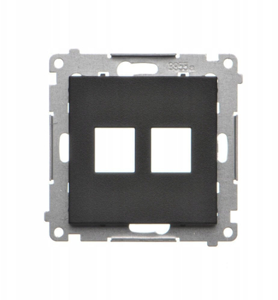 Kapak prizë dual keystone Simon 55, montim në mur, i zi