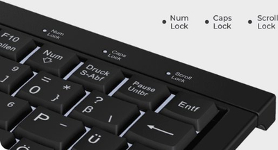 Tastierë Keysonic KSK-3011ELC, USB, ndriçim LED, gjermane QWERTZ, e zezë