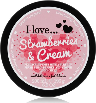 Krem trupi I Love Strawberries and Cream Body Butter, 200 ml