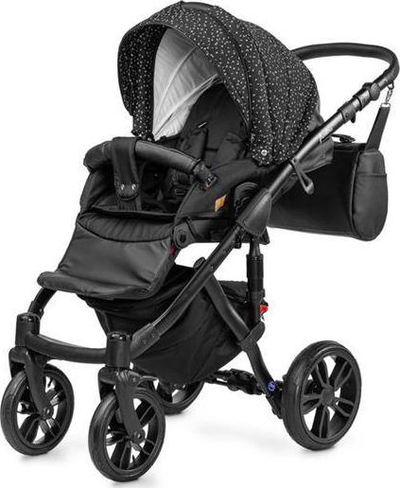 Karrocë bebe 2n1 Stroller Frontera Onyx, sistem udhëtimi, rrota xheli, e zezë