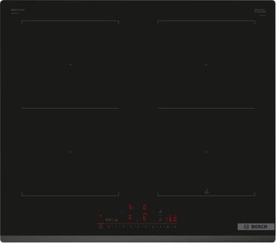 Pianurë me induksion e futme Bosch PVQ631HC1E, 60cm, qelq‑keramike, e zezë