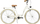 Bicikletë qyteti Azimut City Lux 28" 2025, single speed, fren V-brake dhe coaster, krem e çelët