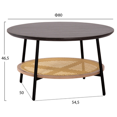 Set tavolina për kafe 2-pjesësh Sewell Φ80cm & Φ45cm (HM21087)