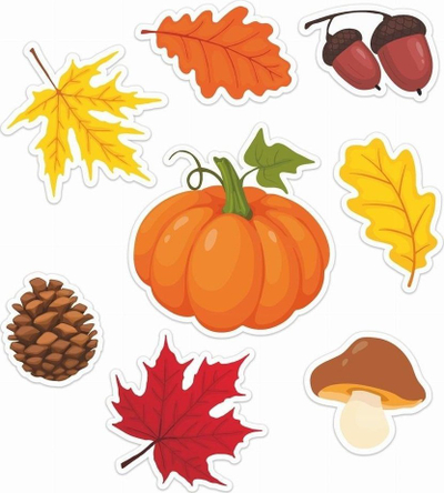 Dekor dritareje LearnHow Autumn, set 8 copë, letër 300g, shumengjyrëshe