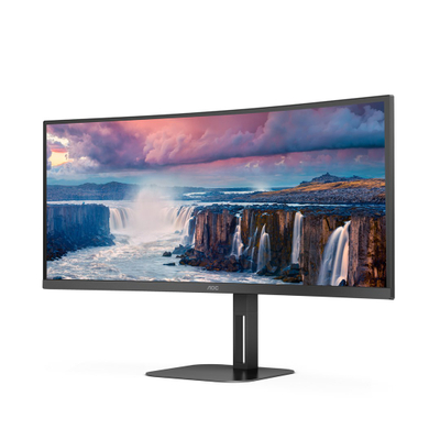 Монитор AOC CU34V5C, 34\", UWQHD, црн