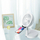 Ventilator portativ Aigostar Paula, palosës me këmbë deri 1 m, USB‑C, me unazë LED, i bardhë