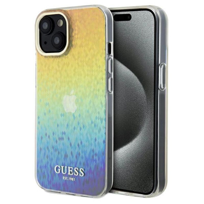 Kapak telefoni Guess GUHCP14SHDECMI, iPhone 14 15 13 6.1", hardcase, shumëngjyrësh