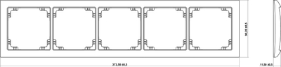 Kornizë elektrike Karlik Deco Soft Frame 12DRSO-5, pesëfishe, plastike, e zezë mat