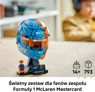 Set LEGO Editions Kask Oscar Piastri McLaren 43017, 793 pjesë, blu portokalli