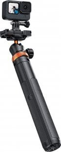 Tripod selfie K&F Concept 2 në 1, 157cm, me telekomandë Bluetooth, ngjyrë e zezë