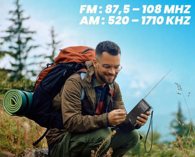 Radio xhepi TnB FMPKET1, FM AM, portative, e zezë