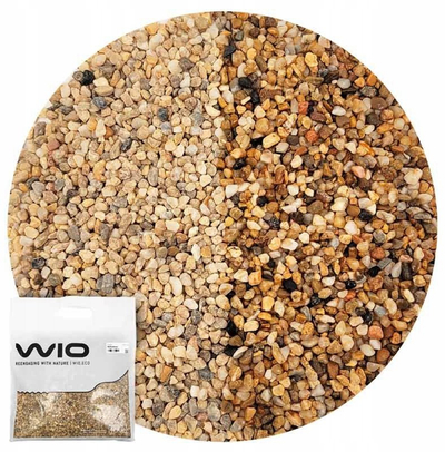 Декоративен чакал за аквариум WIO Gravel Belladonna, фина гранулација, земјена боја