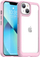 Klloqkë mbrojtëse Hurtel Outer Space Case, për iPhone 14 Plus, kornizë xheli, rozë