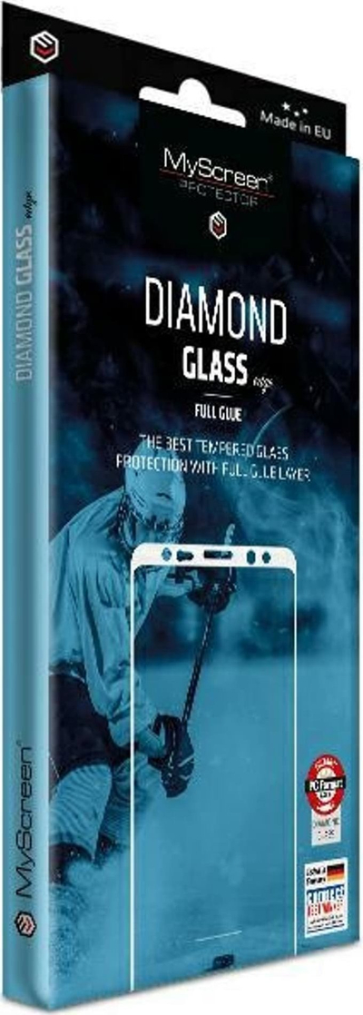 Xham mbrojtës Ms Diamond Full Glue për iPhone 16 6.1", 9H, i zi