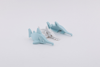 Lodër magnetike HalfToys Sawfish, puzzle skeleti 3D, për kalamaj 3+, shumëngjyrëshe