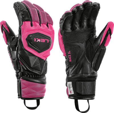 Doreza skish Leki WCR Venom SL 3D, për femra, madhësia 7, e zezë fuchsia